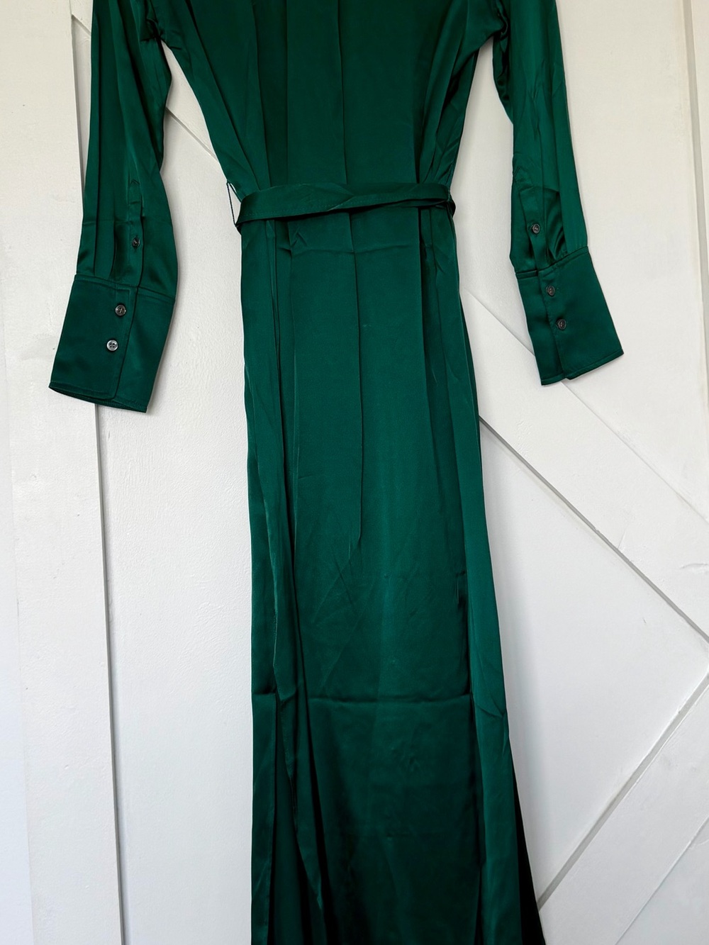 Banana Republic Deep Green Long Sleeve Maxi Dress